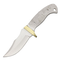 Knife Making 6" Modified Clip Point Knife Blank | Full Tang, Stainless Steel, BL085