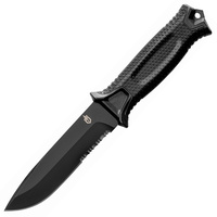 Gerber Strongarm Serrated Fixed Blade Knife | 420HC Steel, Full Tang, G1060