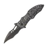 Renegade Tactical Steel Skull Linerlock Folding Pocket Knife RT113