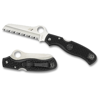 Spyderco Atlantic Salt Rescue Lightweight Black FRN Handle H1 Steel Fully Serrated Blade